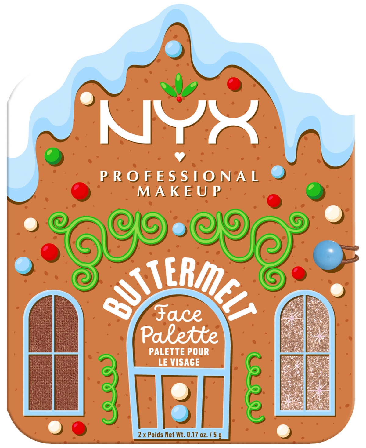 Nyx Professional Makeup Holiday Buttermelt Face Palette, 0.17 Oz.