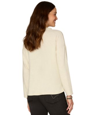 Petite V-Neck Knot Hem Top