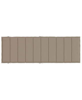 Sun Lounger Cushion Taupe Oxford Fabric 73.2 in x 22.8 in x 1.6 in