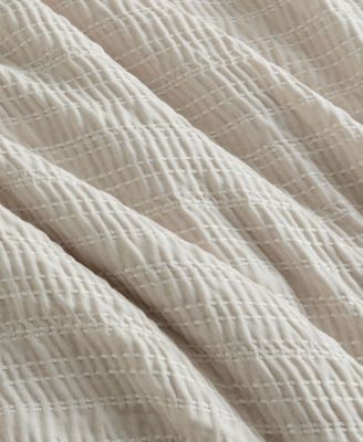 Stitched Gauze Jacquard 3-Pc. Duvet Cover Set, Full/Queen