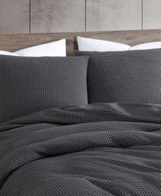 Solid Waffle 3-Pc. Duvet Cover Set, Full/Queen