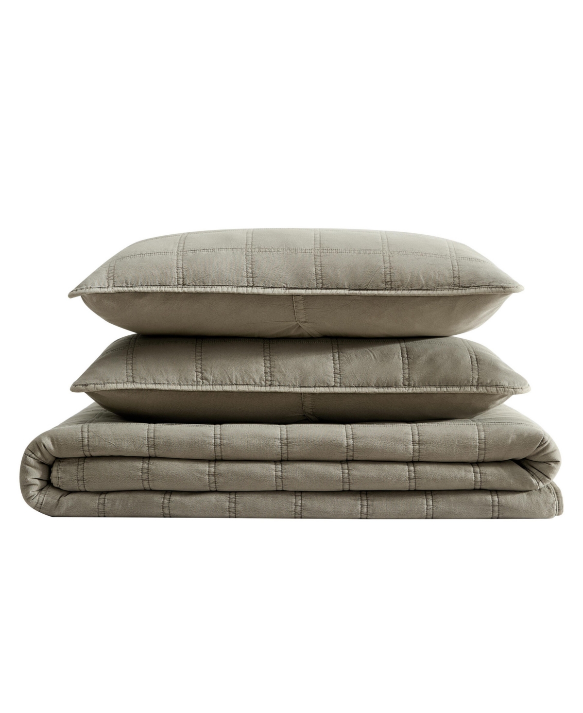 Kenneth Cole New York Solid Stonewashed -Pc. Quilt Set