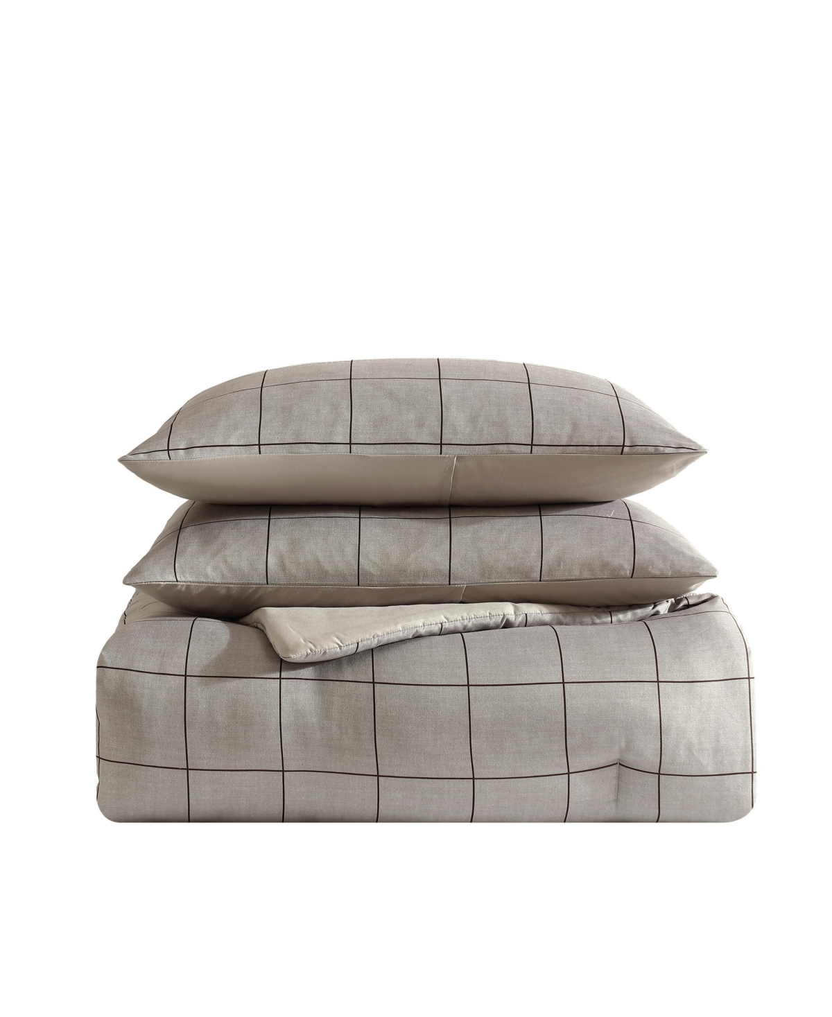 Kenneth Cole New York Holden Grid 8-pc. Comforter Set, Queen In Brown