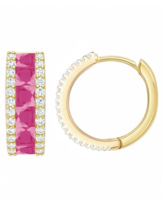 Emerald (1-1/3 ct. t.w.) and Diamond (1/4 ct. t.w.) Earrings in 14k Gold