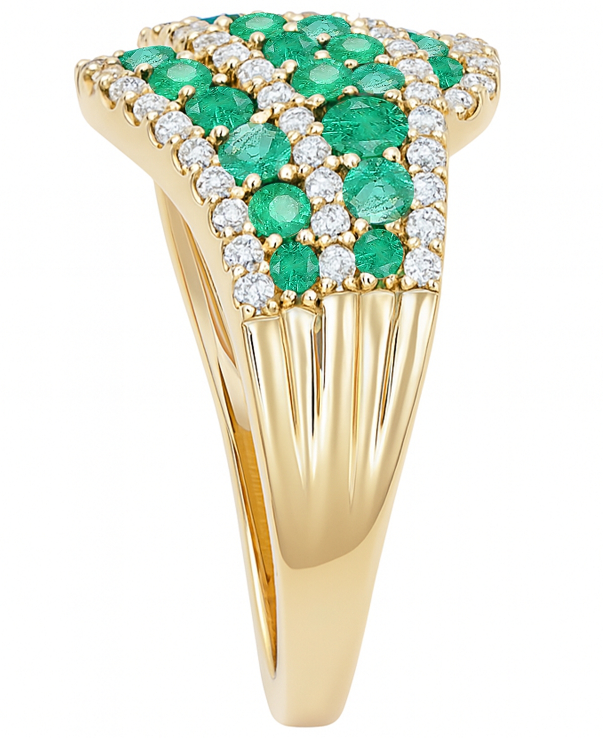 Macy's Emerald (1 ct. t.w.) and Diamond (1/2 Ring 14K Gold (also White Sapphire & Ruby)