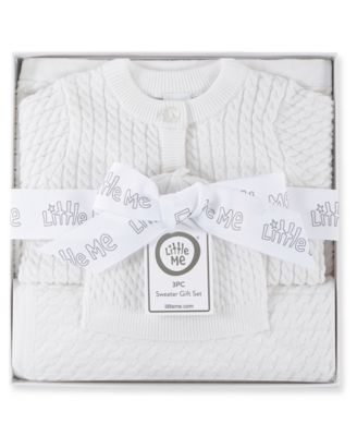 Baby Boys' and Girls' Cardigan, Blanket and Hat Gift, 3-Piece Set