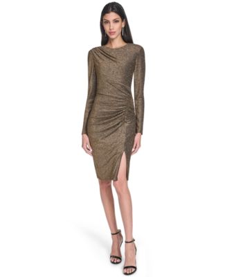 Eliza J - Women's Metallic Ruched Sheath Dress