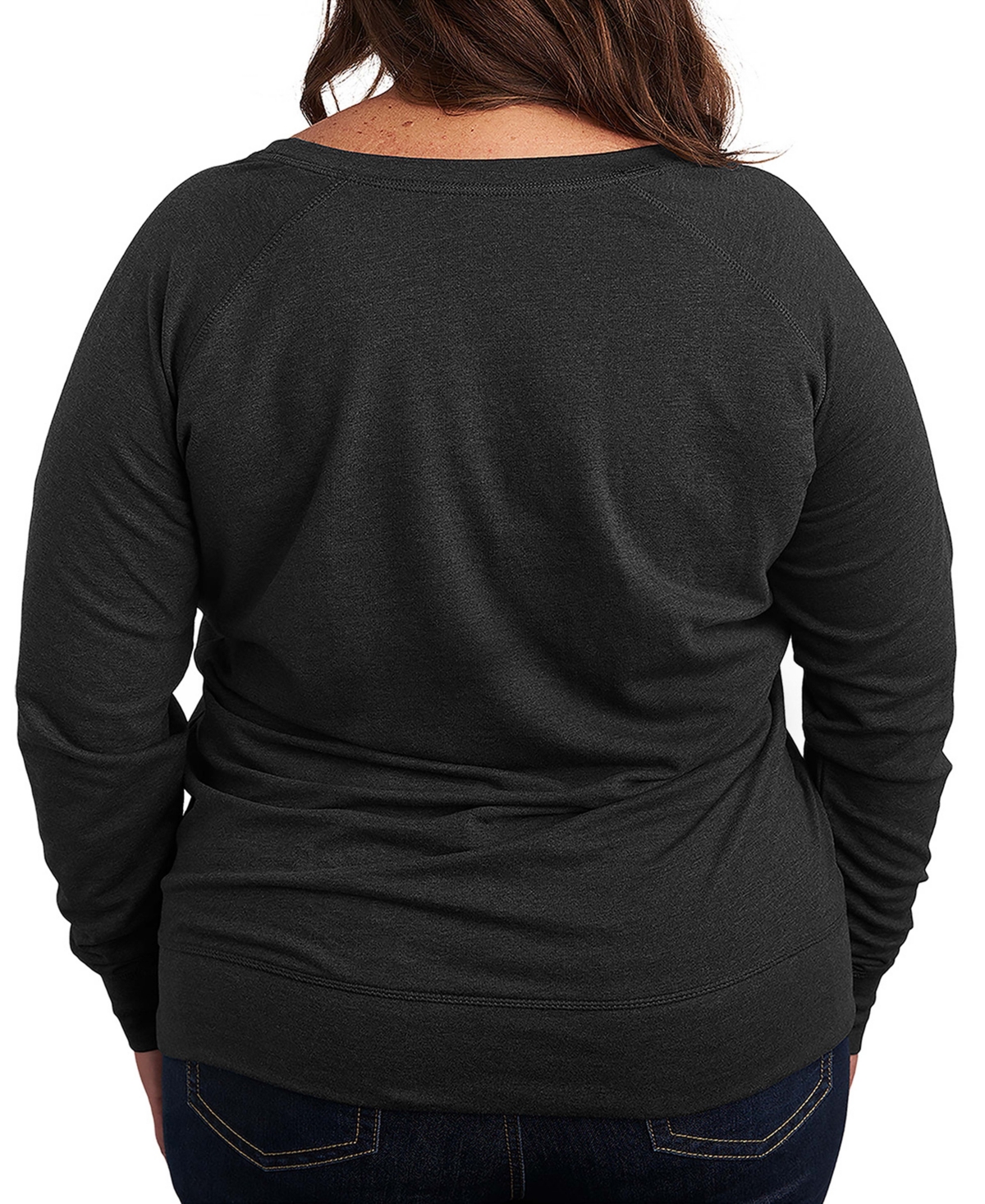 Hybrid Apparel Grinch Merry As It Gets Women's French Terry Long Sleeve Shirt In Black