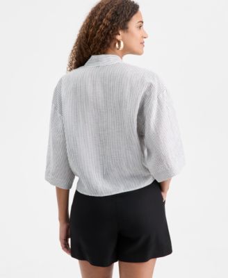 Women's Printed Tie-Hem Top, Macy's Exclusive