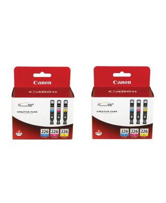 2 Pack CLI-226 Cyan/Magenta/Yellow Ink Cartridges for Select PIXMA iP, iX, MG, MX Series Printers, 3 Pack
