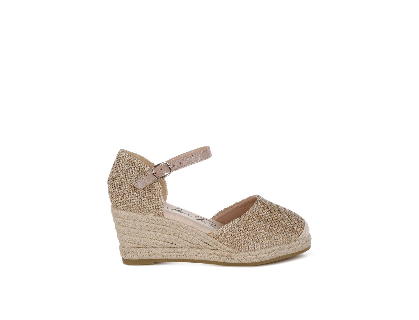 Женские сандалии London Rag Kalista Raffia Woven Wedge, цвет: Бежевый — фото 4