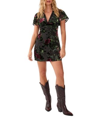 Women's Lace Trim Cut Out Mini Dress