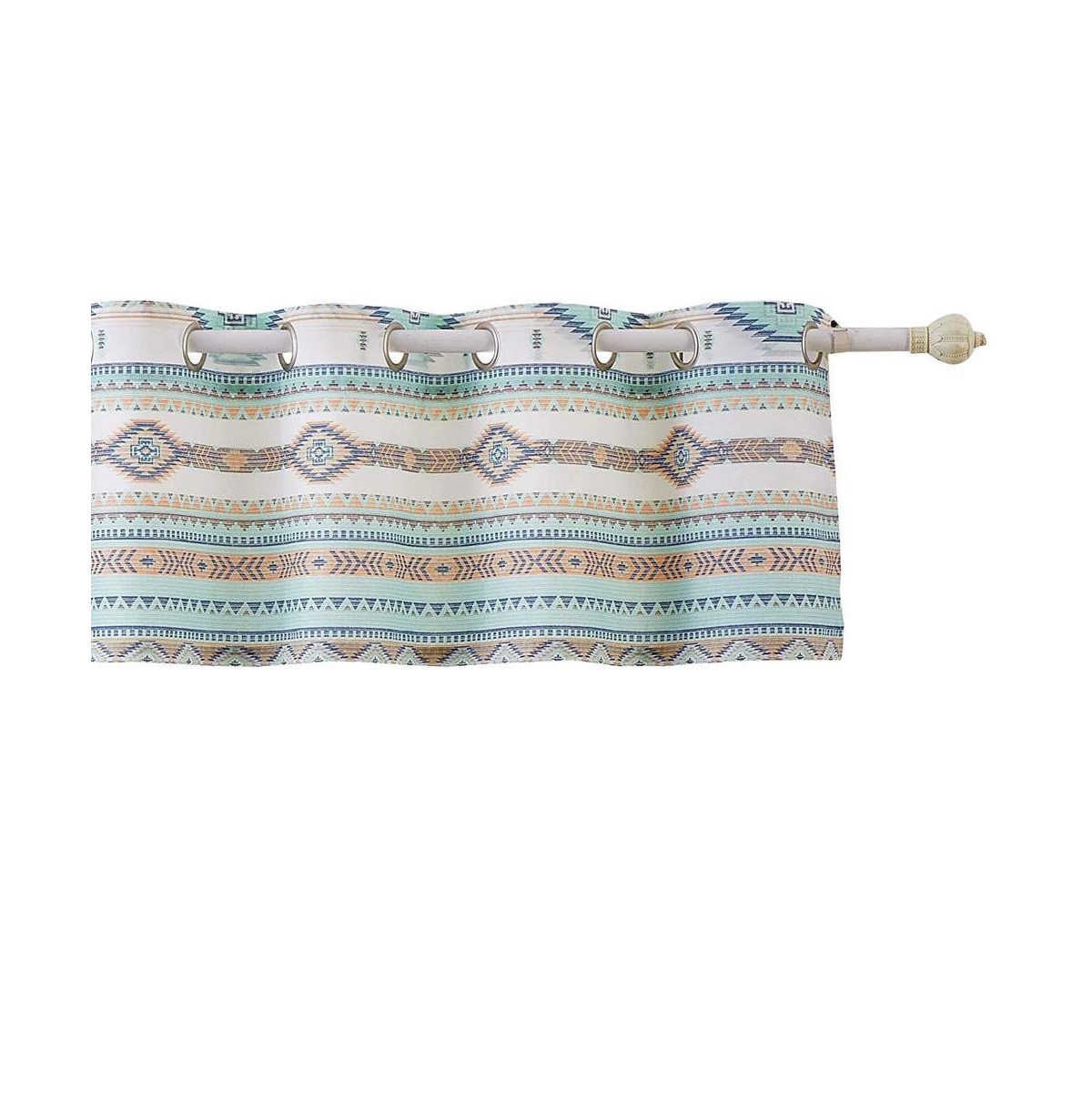Barefoot Bungalow Phoenix Window Valance 84in x 16in + 1in Turquoise by Barefoot Bungalow