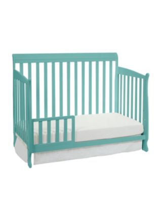  Vibrant Turquoise 4-in-1 Convertible Crib with Coastal-Inspired Design and Bed Conversion