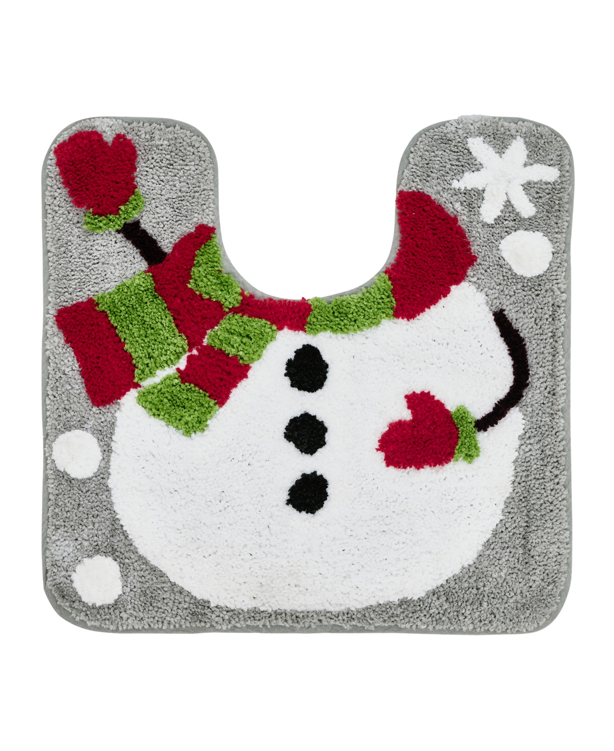 Vcny Home Snowman Holiday Bath Rug Set, 2 Count In Gray