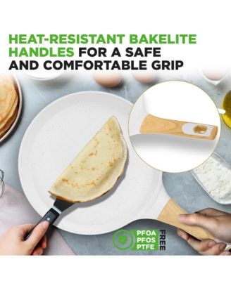 aluminum 11” Non-Stick Crepe Pan with Wooden Spreader (NCMKCP002411WT)