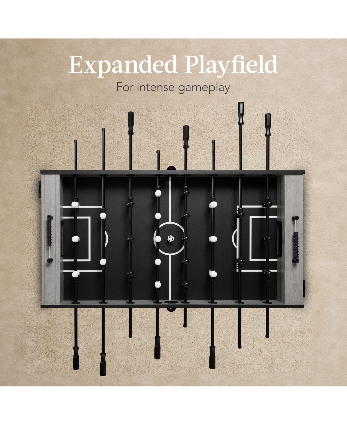 Best Choice Products Full 54in Regulation Foosball Table for Home, Game Room w/ 2 Balls, Cup Holders