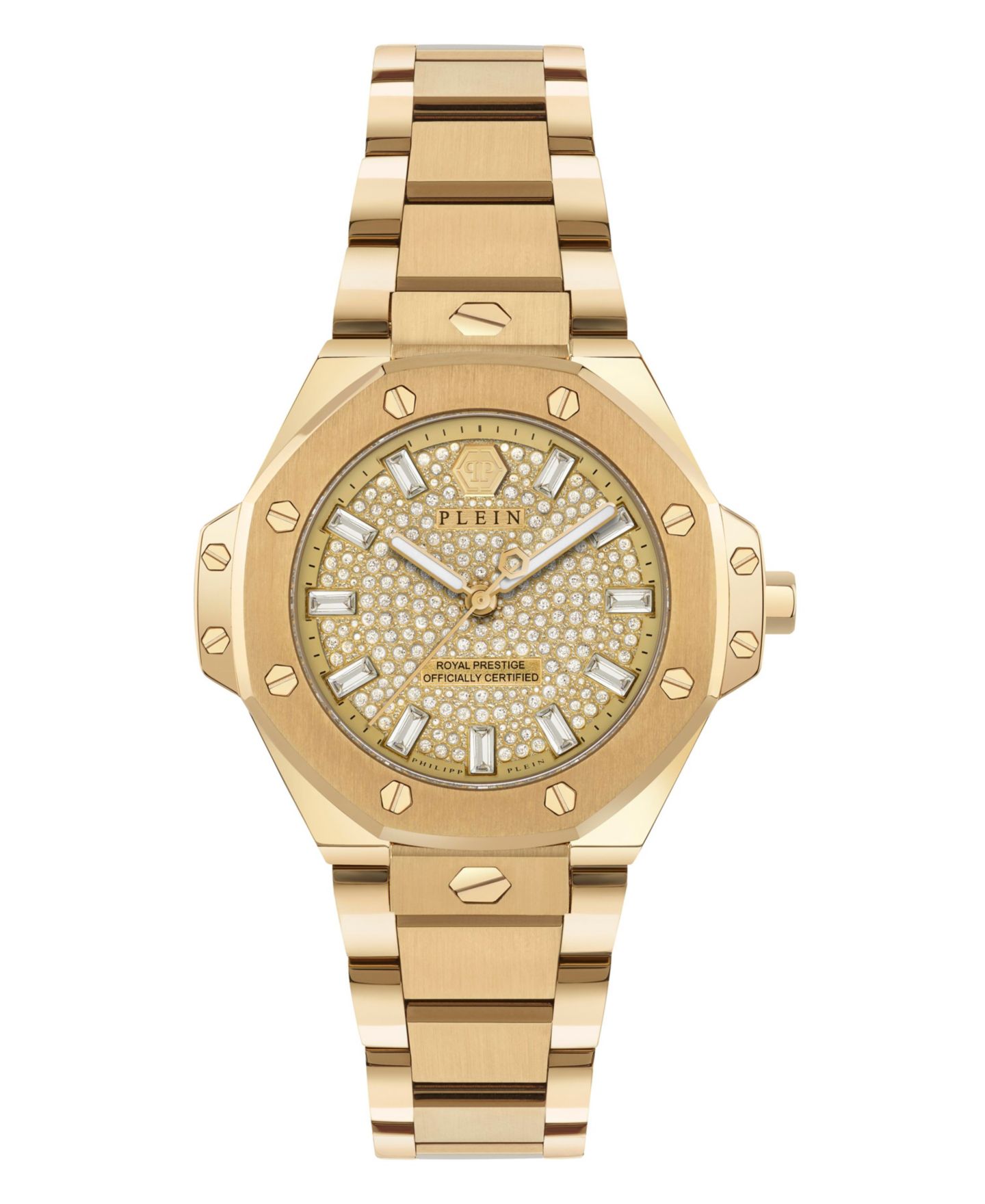 Женские часы Philipp Plein Gold Tone Stainless Steel Watch, 33mm — фото 1
