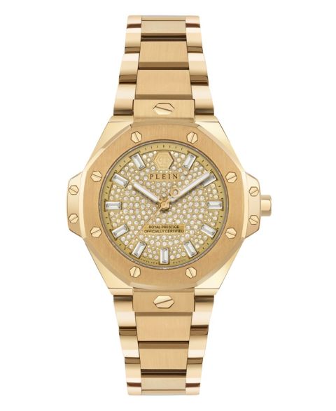 Женские часы Philipp Plein Gold Tone Stainless Steel Watch, 33mm
