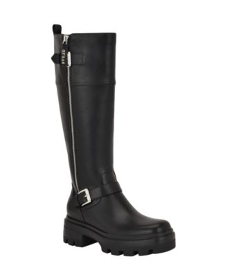Women's Lynnie Tall Buckle Moto Lug Boots