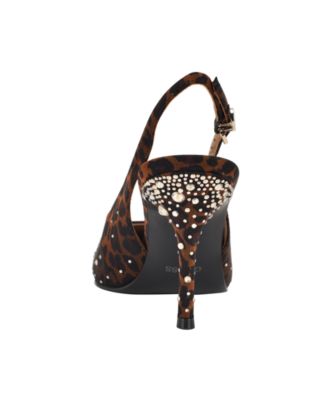 Women's Princessa Quattro G Embellished Slingback Stiletto Pumps