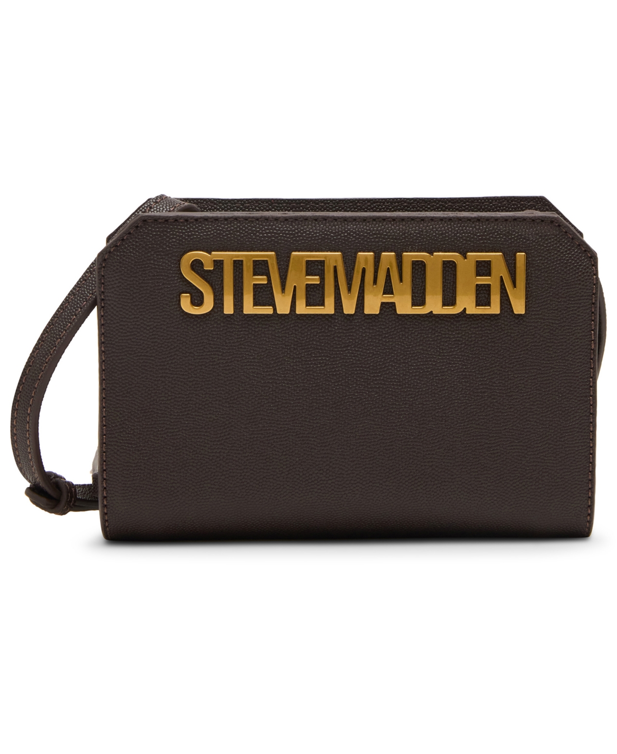 Steve Madden Blattuca Logo Plaque Crossbody Bag In Brown