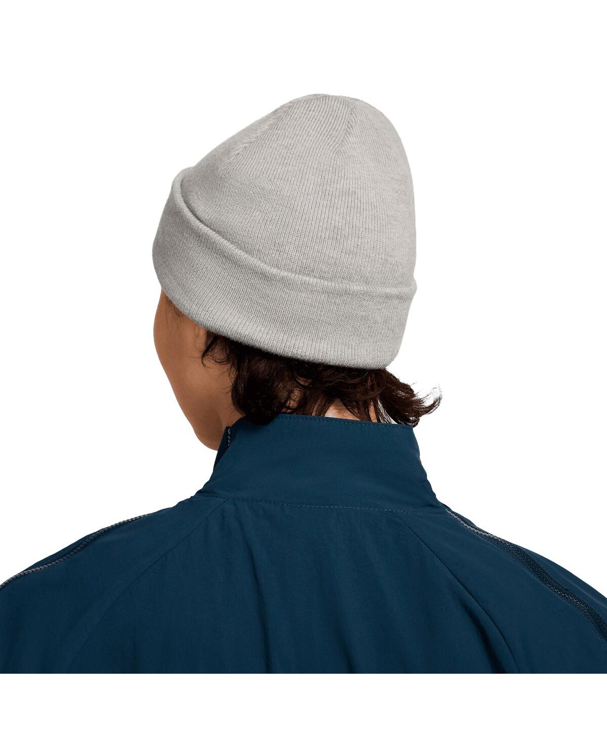Nike Men's Gray Swoosh Terra Cuffed Knit Hat In Gray