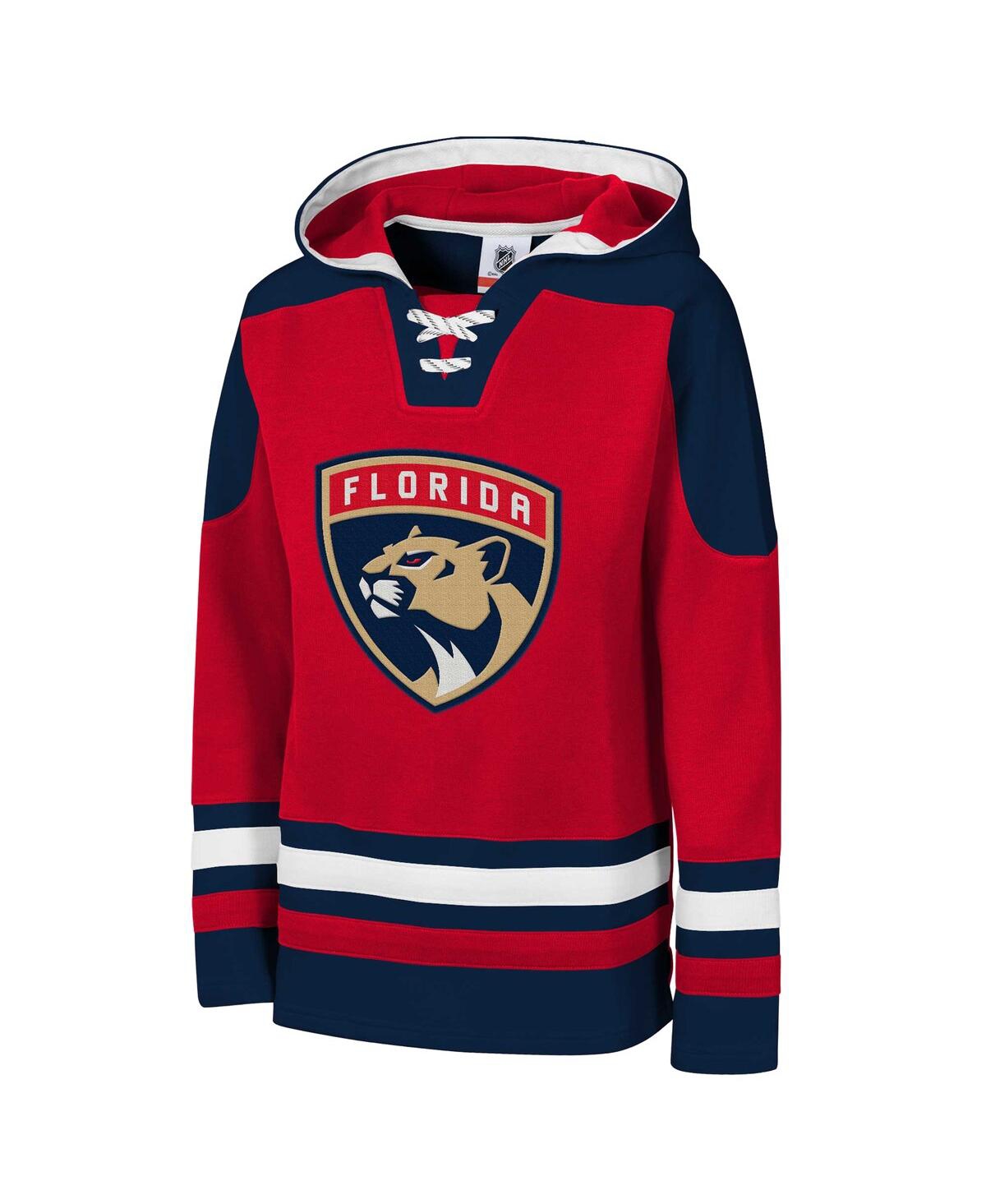 Outerstuff Big Boys And Girls Red Florida Panthers Must Have Home V-neck Pullover Hoodie In Red