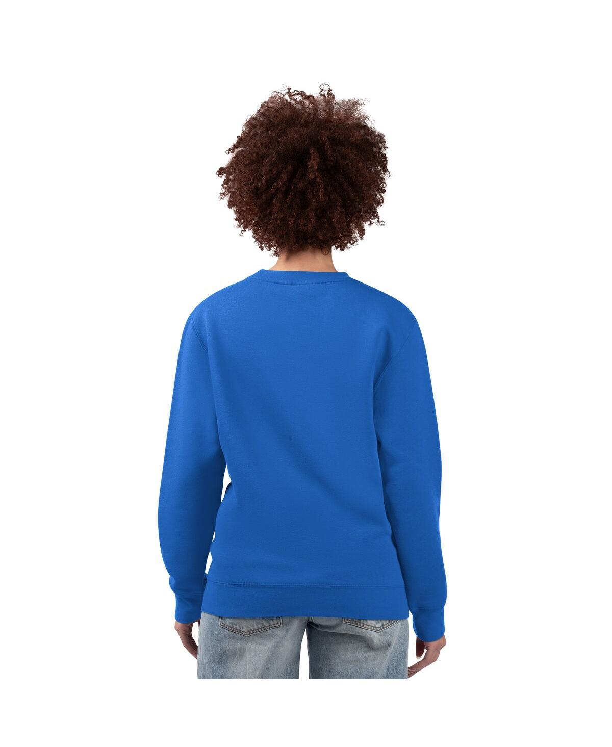 G-iii 4her By Carl Banks Women's Royal Chicago Cubs Team Logo Fleece Pullover Sweatshirt In Blue