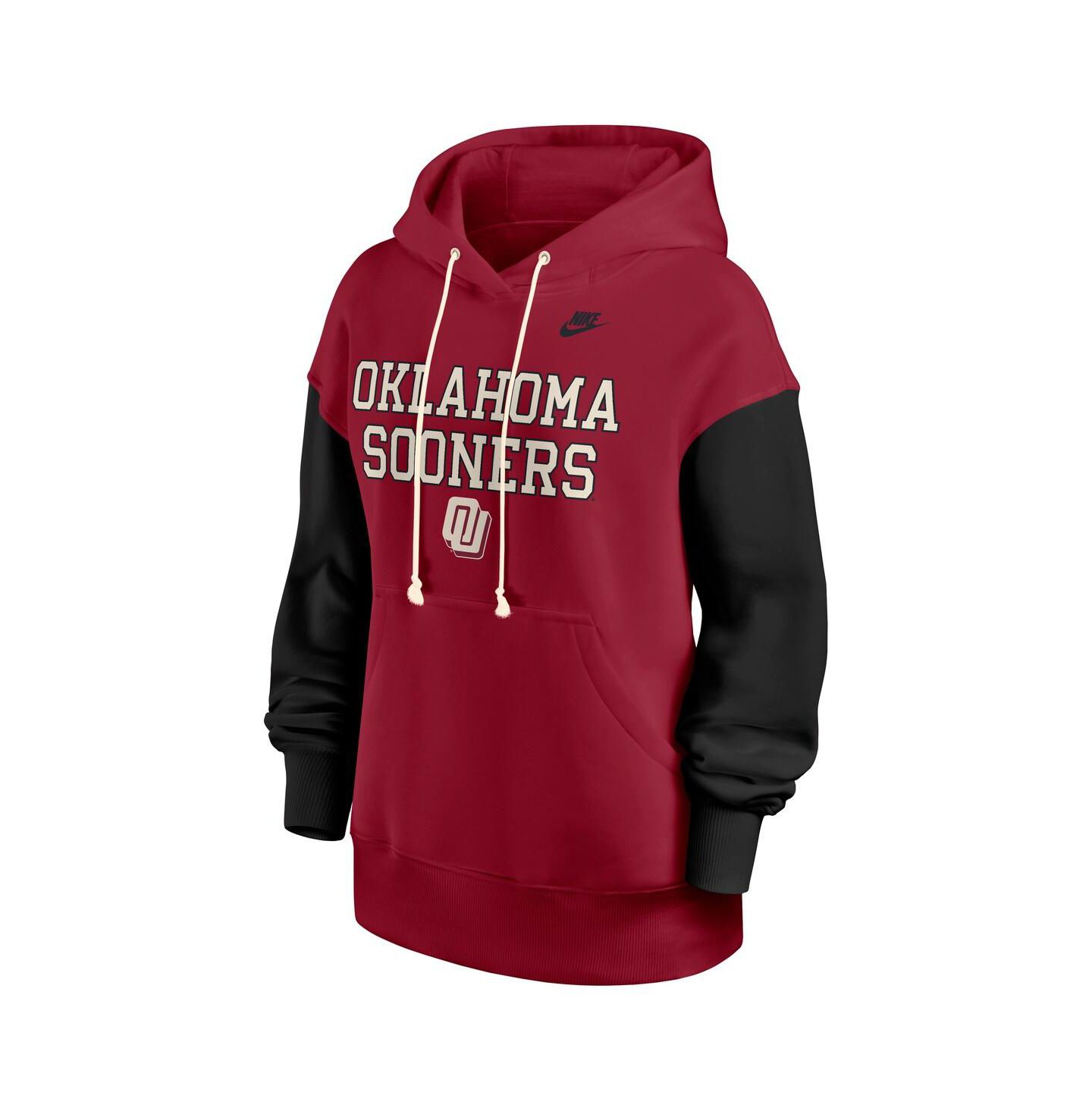 Женское худи Nike Crimson/Black Oklahoma Sooners Oversized Legacy Phoenix Pullover — фото 2
