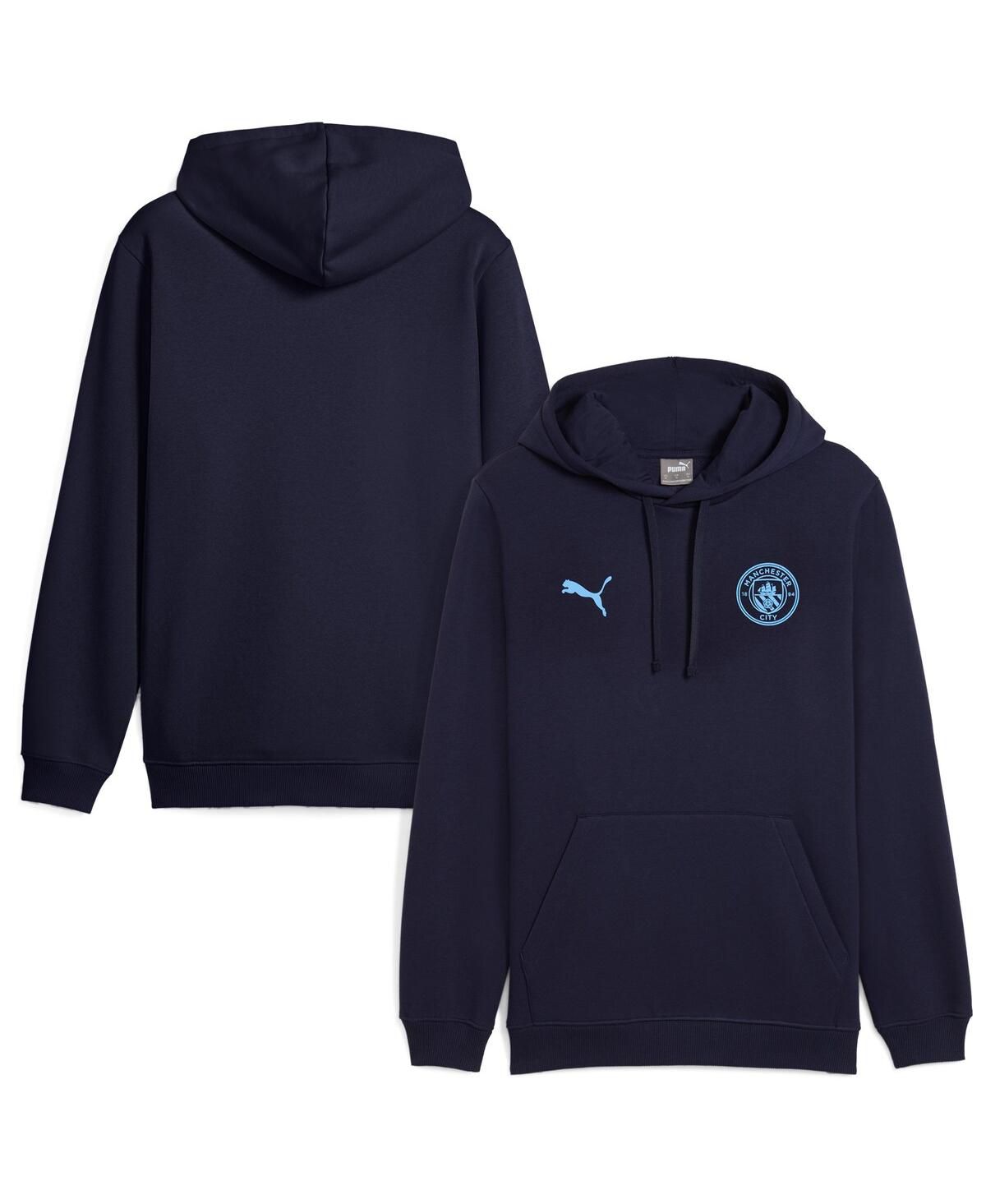Мужской темно-синий пуловер с капюшоном Manchester City 2025/26 fables