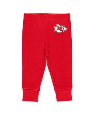 Baby Boys and Girls Newborn 3-Piece Kansas City Chiefs Turn Me Around Bodysuits and Pant Set