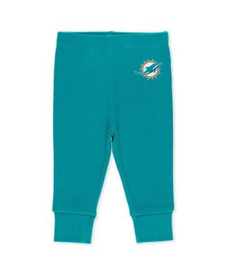 Baby Boys and Girls Newborn 3-Piece Miami Dolphins Turn Me Around Bodysuits and Pant Set