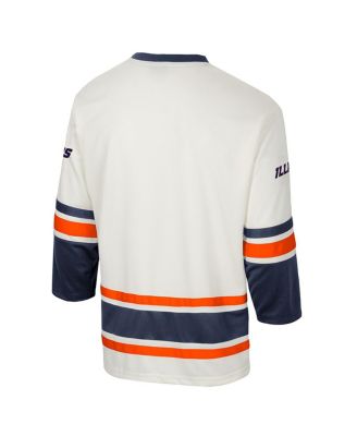 Men's Cream Illinois Fighting Illini Puck Proud Fashion Hockey Jersey