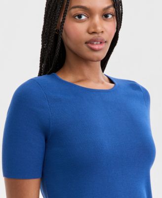 Women's Fine-Rib Crewneck Sweater T-Shirt