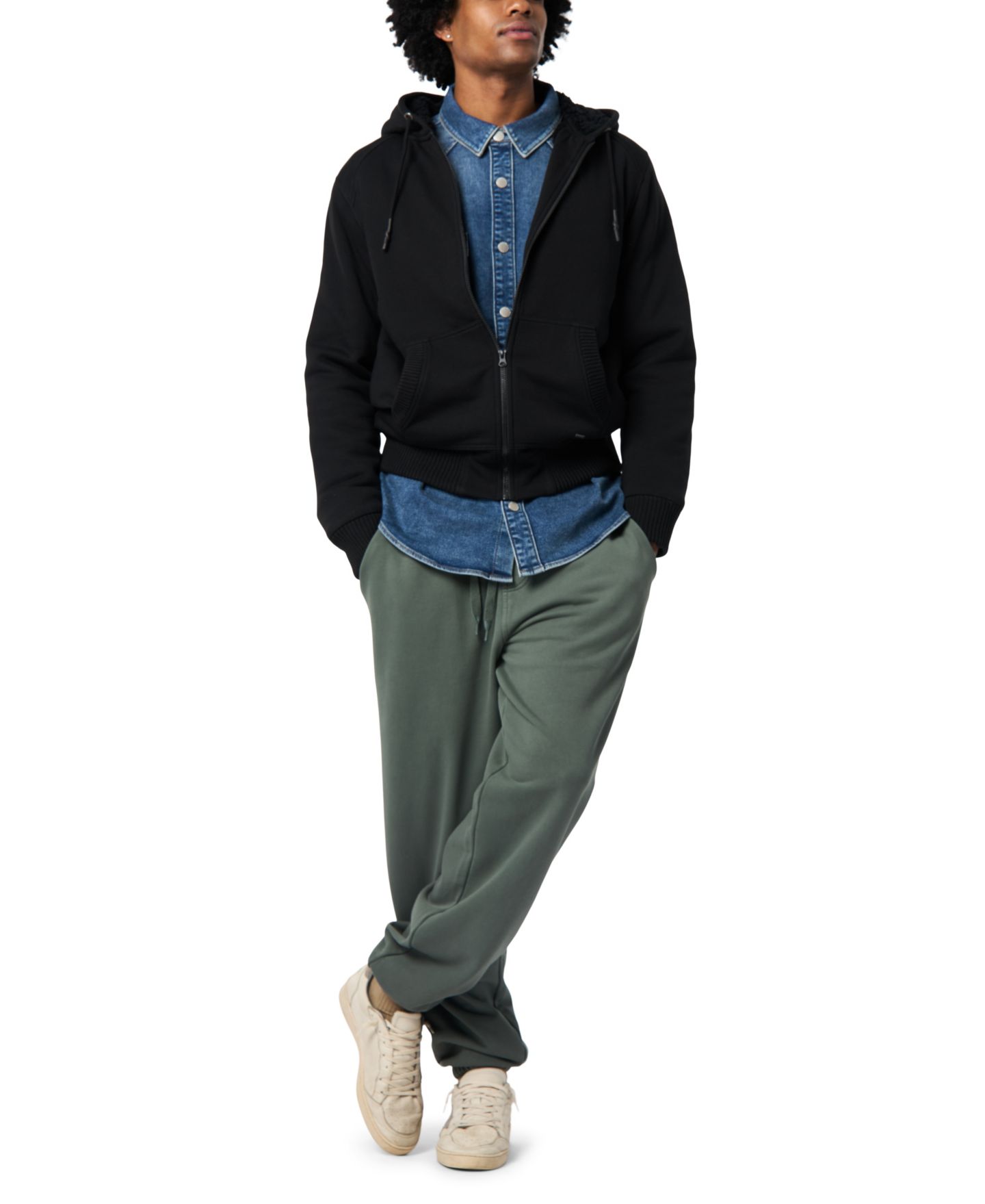 Мужская куртка Buffalo David Bitton Fasox Relaxed Full-Zip Hooded, цвет: Чёрный — фото 2