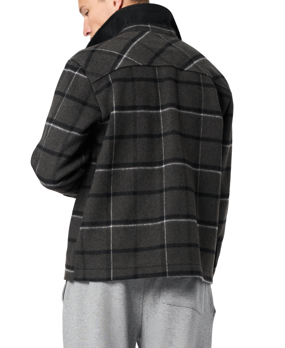 Buffalo David Bitton Men's Jace Plaid Button Front Shacket In Gray