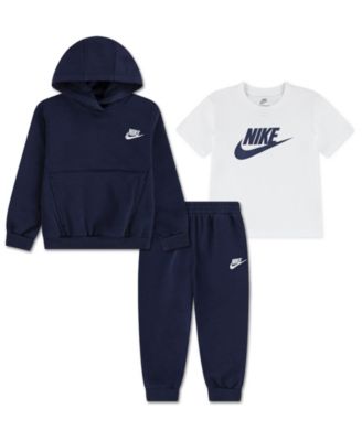 Boys' Toddler 2T-4T Long-Sleeve Hoodie, T-Shirt and Jogger Pants, 3-Piece Set