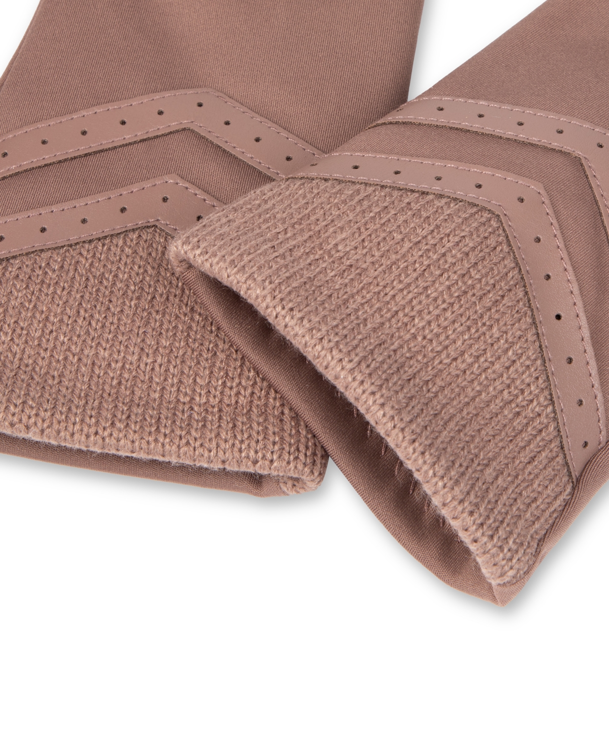 Isotoner Signature Women's Rib-knit Fleece-lined Gloves In Brown