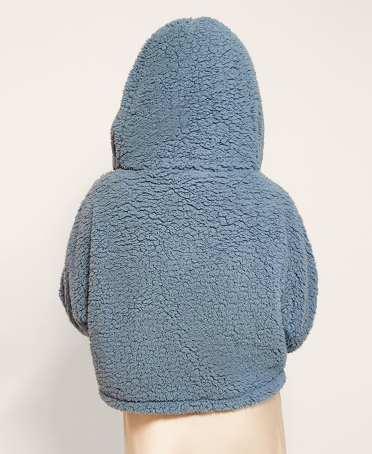 By Jill Martin Hooded Cropped Length Button Front Lounger Jacket In Blue