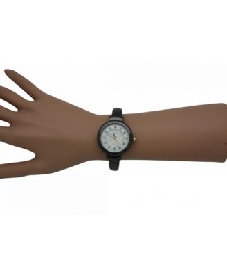 Gunmetal Thin Metal Bangle Watch