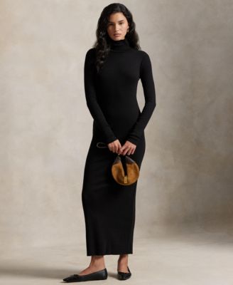 Women's Ribbed Turtleneck Dress