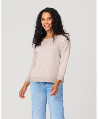 Women's Button Back Rib Knit Sweater