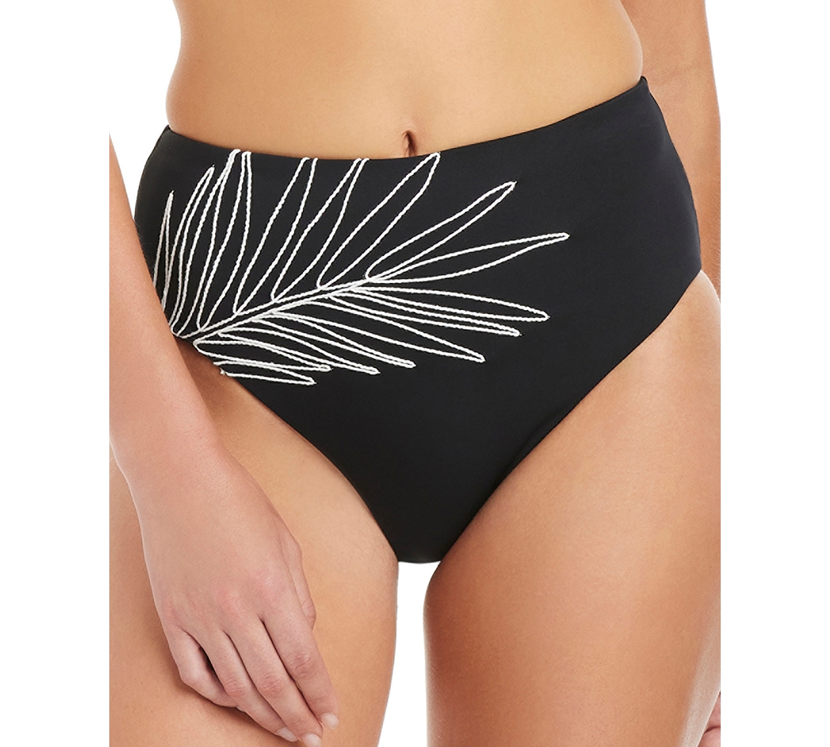 Sanctuary Women's Midnight Breeze High Rise Embroidered Swim Briefs