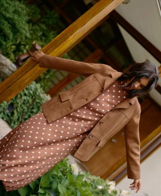 Women's Faux-Suede Long Sleeve Jacket