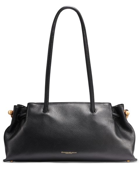 Женская сумка Donna Karan New York Cashmere Leather Medium Tote, цвет: Чёрный