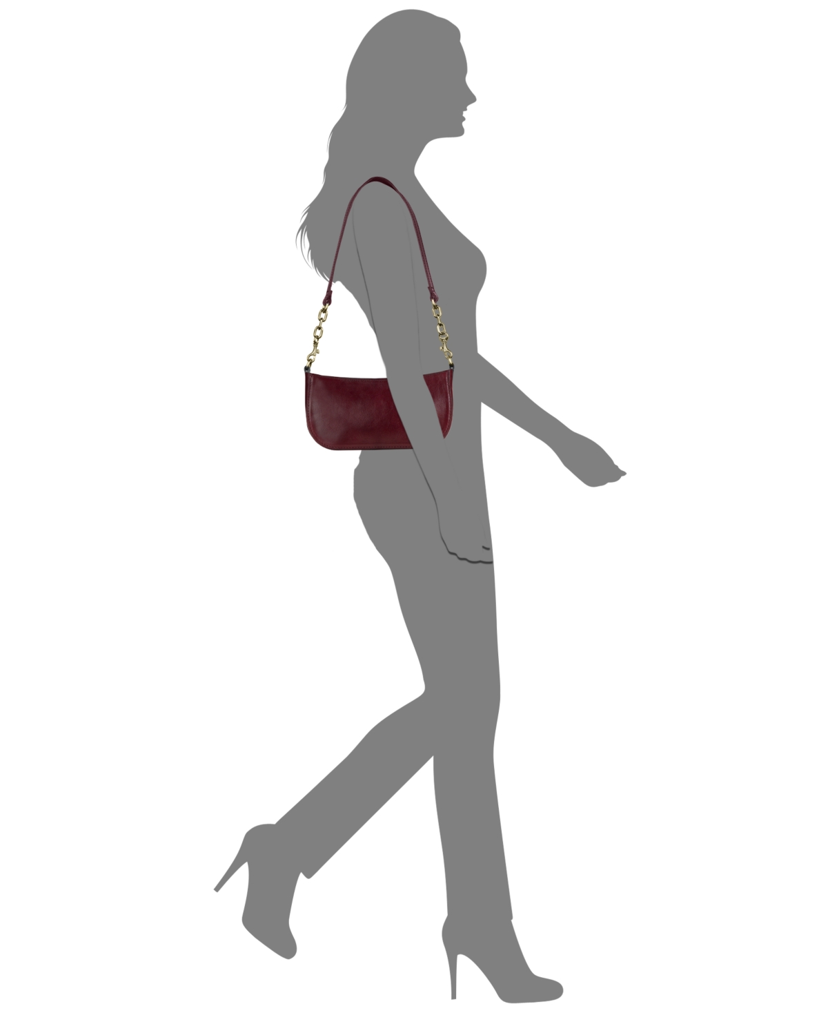 Patricia Nash Women's Sassi Baguette Crossbody Handbag In Burgundy