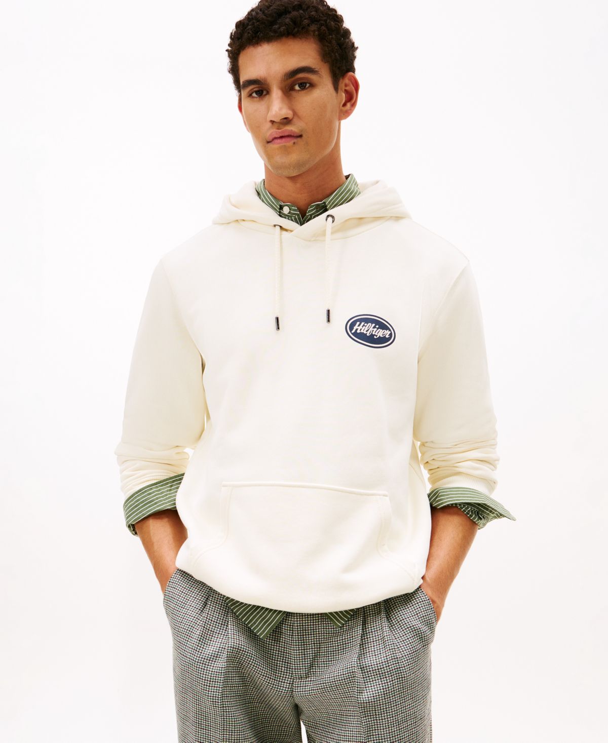 Мужская толстовка с капюшоном для станции технического обслуживания обычного покроя