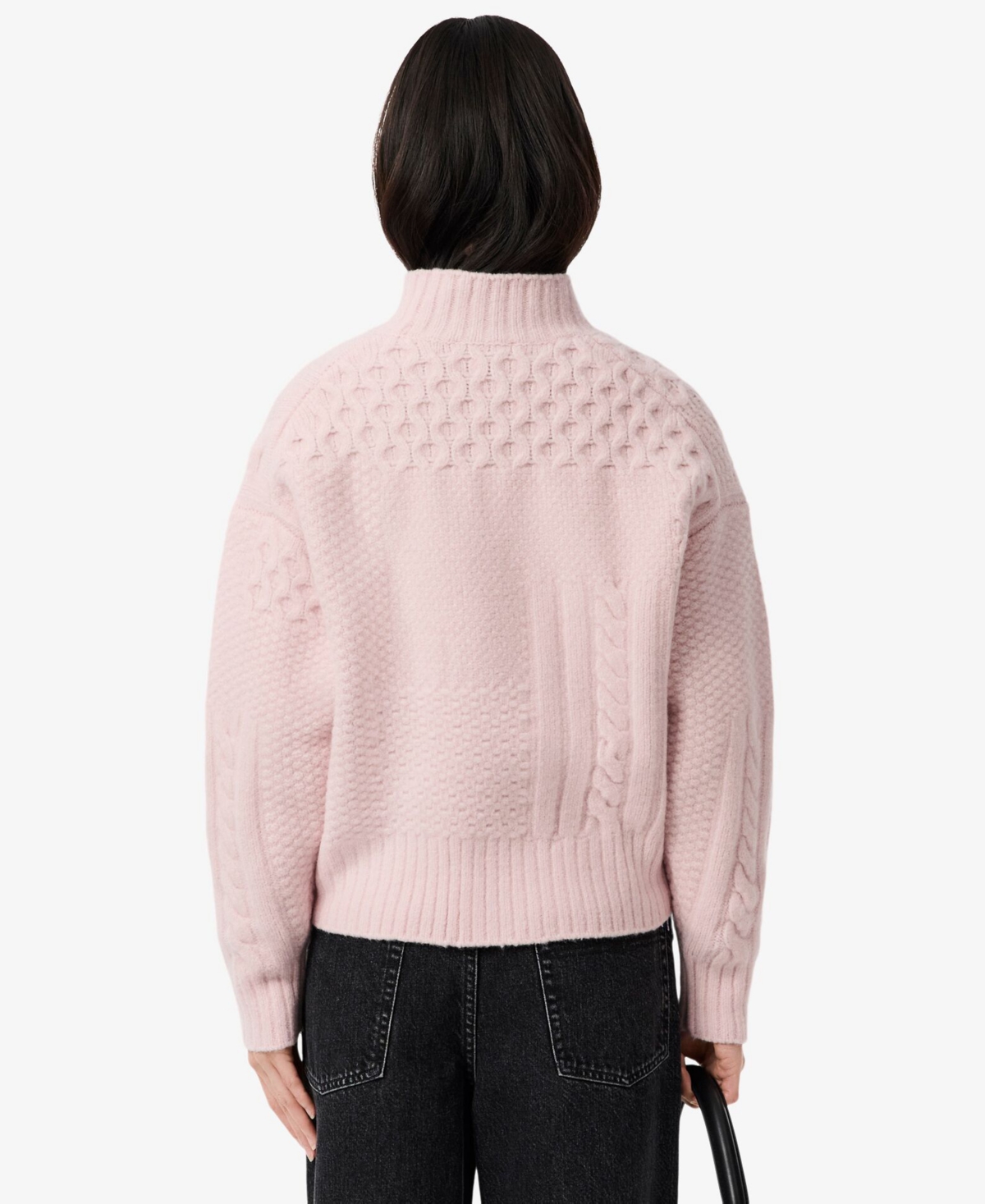 Lacoste Usa Women's Mock Neck Knit Sweater