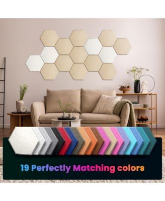Acoustic Panels 12-Pack Soundproof Wall Panels Sound Absorbing Hexagon Panels